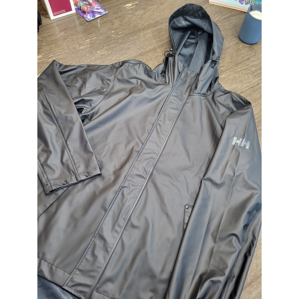 New Helly Hansen Womens Moss Rain Jacket Size Small/Petite $85 Black - Picture 11 of 11
